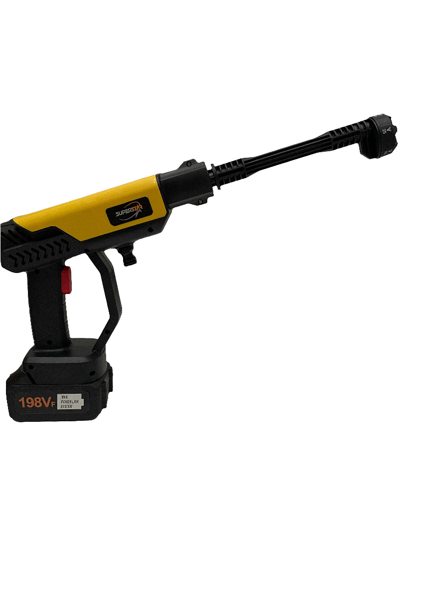 Super Star Imported Cordless Pressure Washer - 6 in 1 Adjustable Nozzle - Dual Battery 198V
