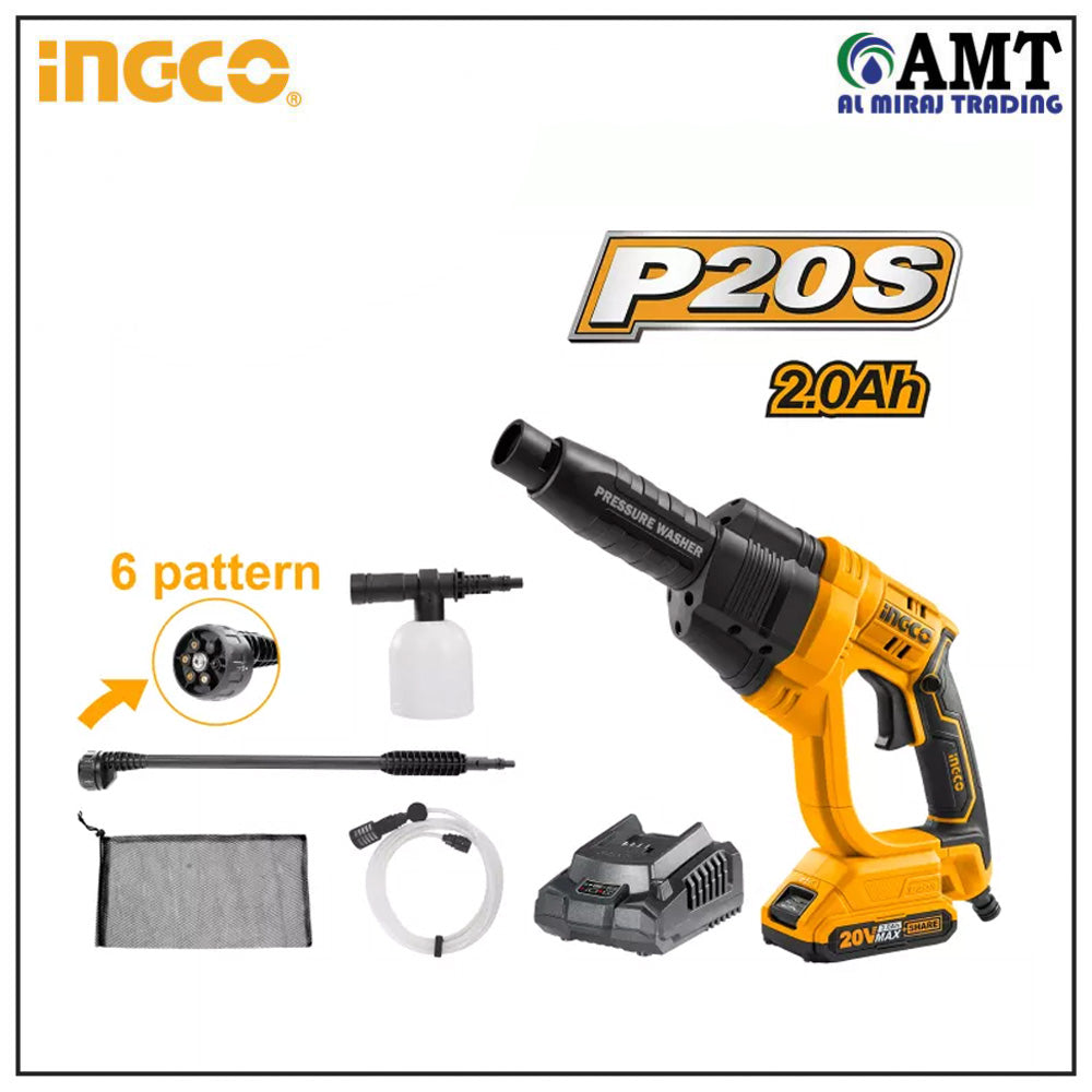 Ingco Lithium-ion Pressure Washer Cordless Pressure Washer CPWLI20082